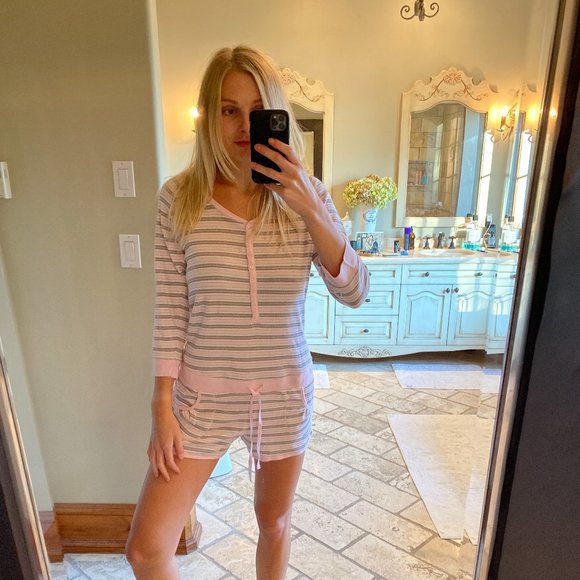 Victoria Secret Thermal Sleep Romper PJs - Picture 2 of 6